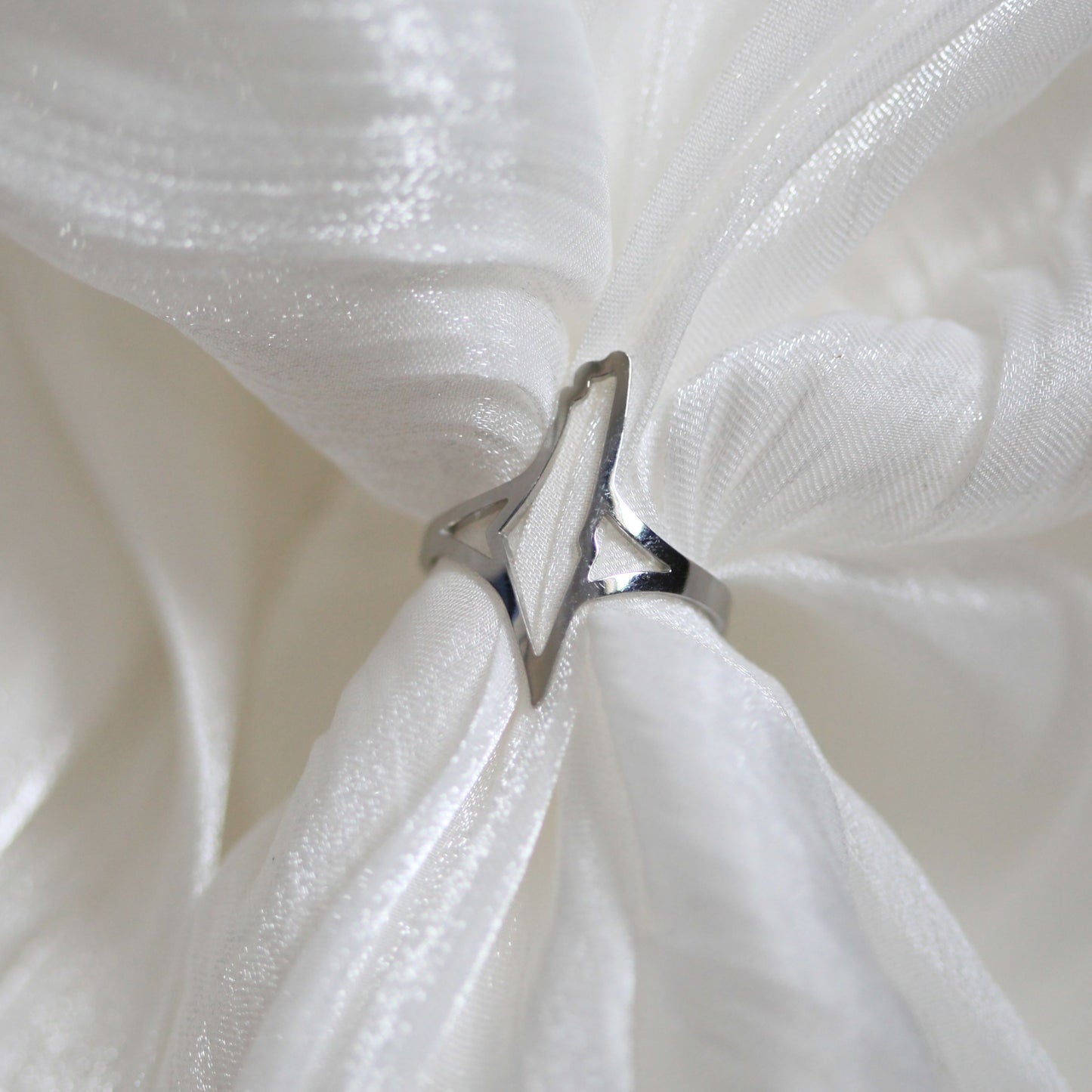 Silver Falasteen map Ring.