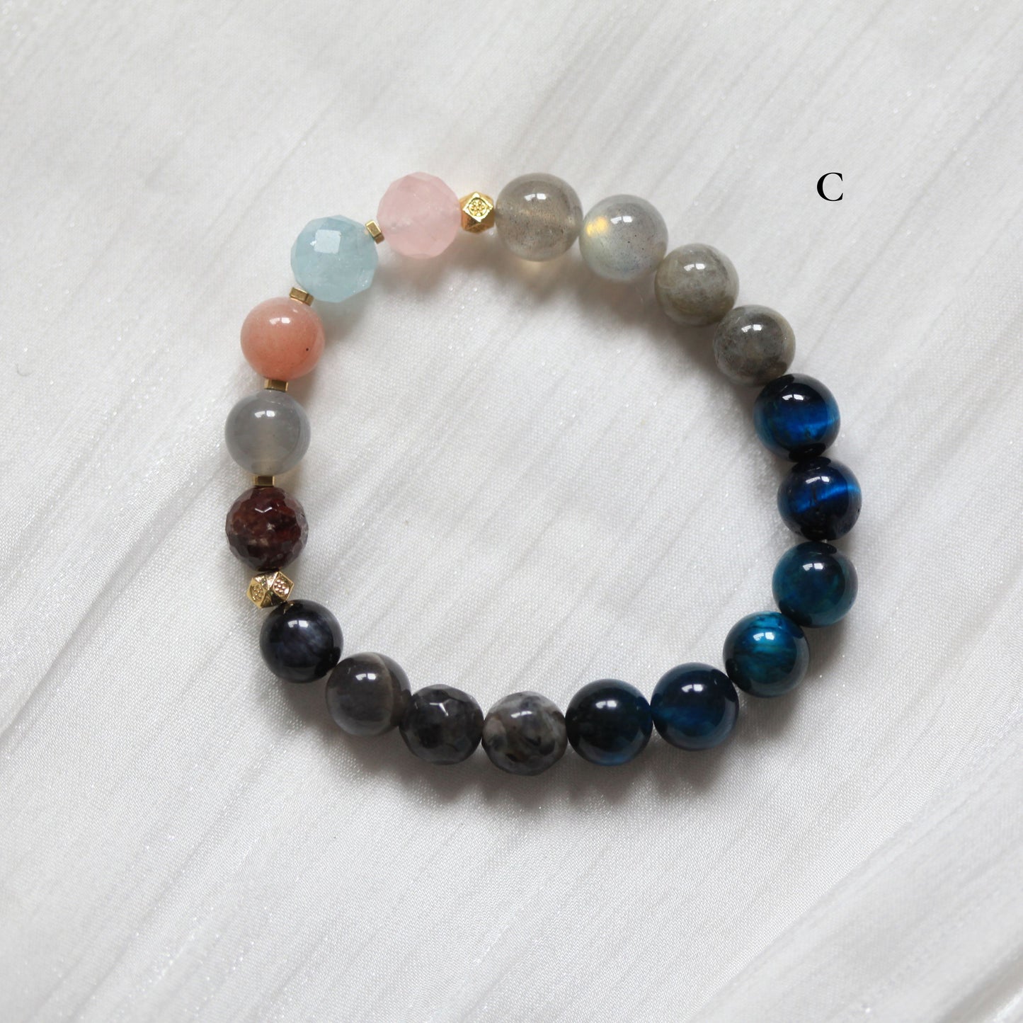 Of Muse and Daydreams bracelet in soft dreamy hues, a meaningful beaded bracelet that inspires wonder, courage, and beautiful possibilities.