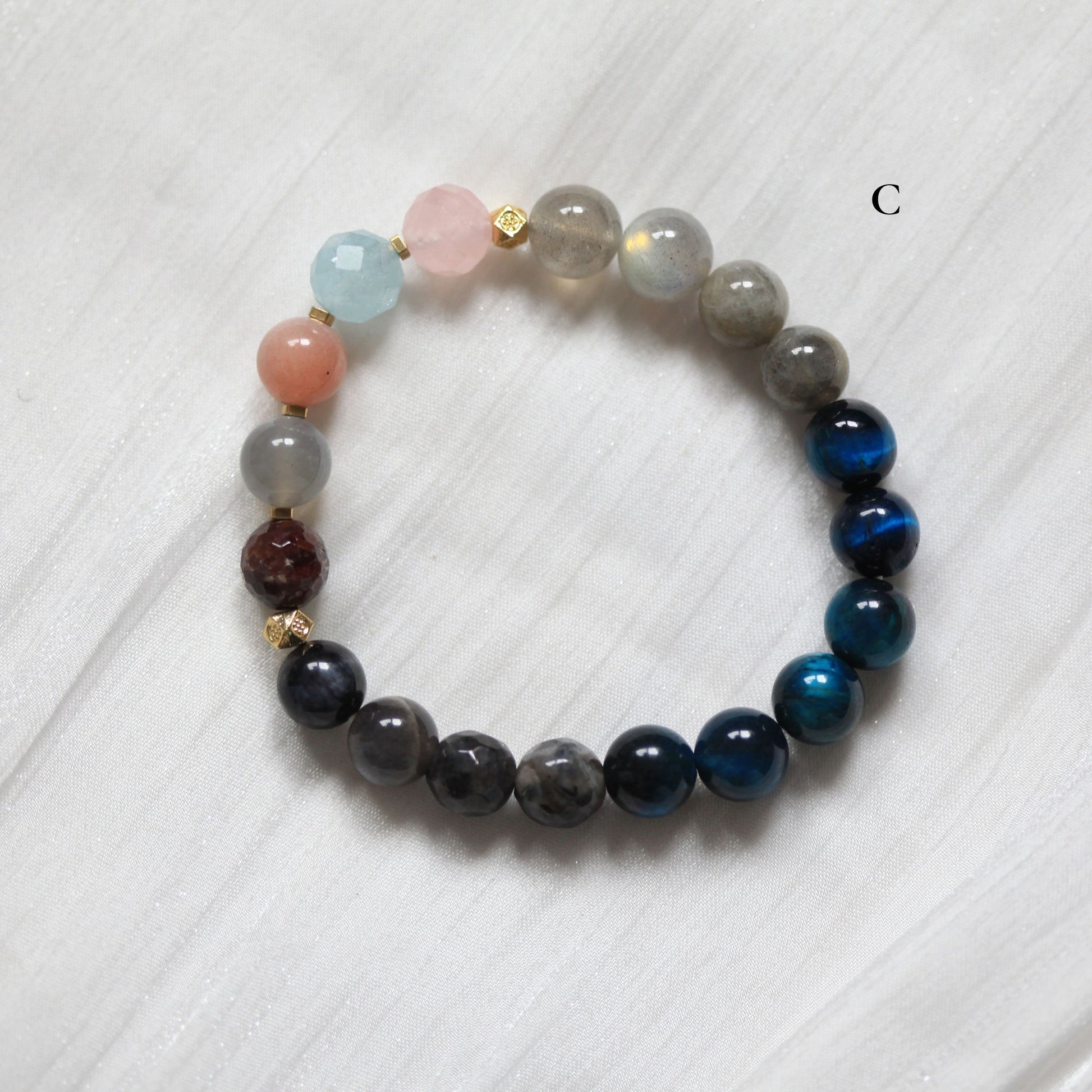 Of Muse and Daydreams bracelet in soft dreamy hues, a meaningful beaded bracelet that inspires wonder, courage, and beautiful possibilities.